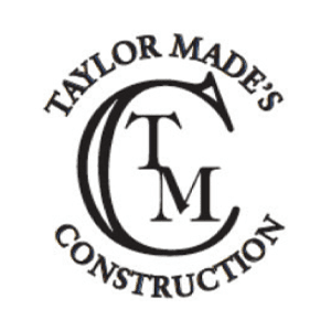 Taylor Mades Construction Logo Black On White Background