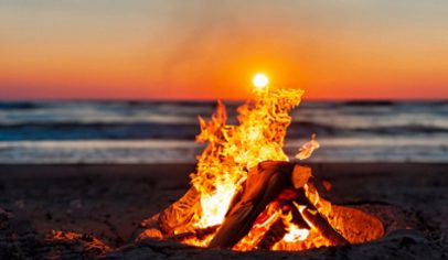 Beach Bonfire at Night at Palmilla Beach