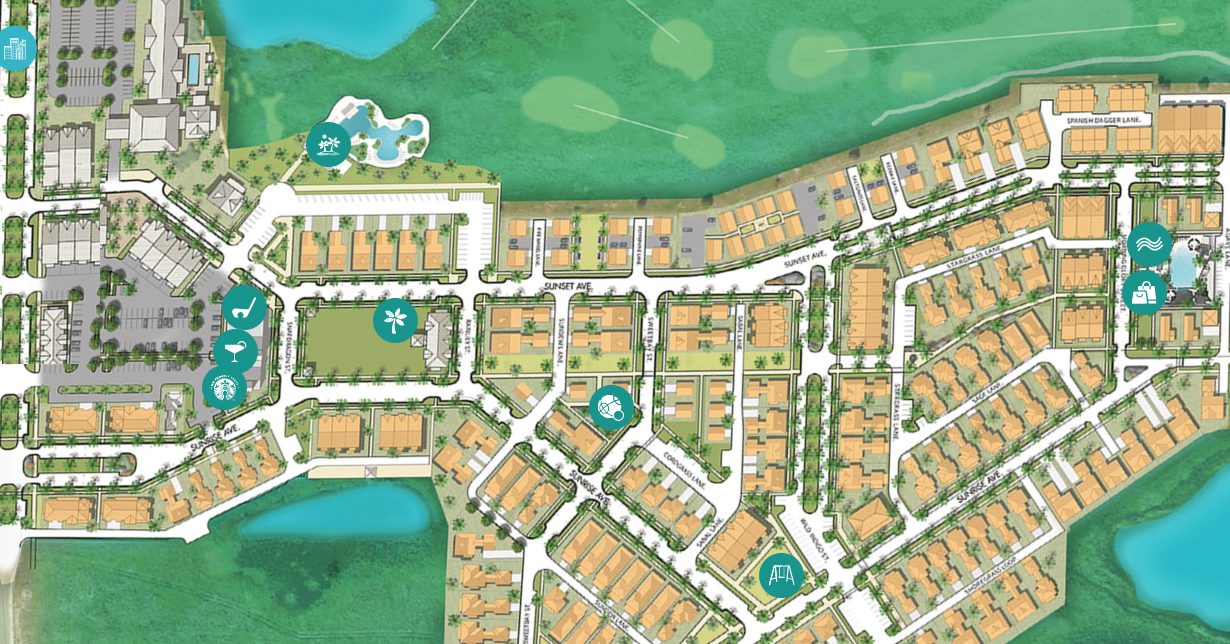 Map of Real Estate at Palmilla Beach in Port Aransas Texas